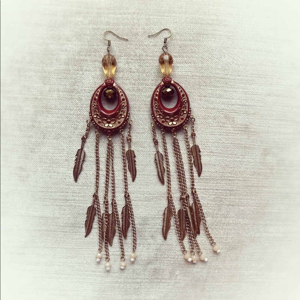 Vintage Pendant Boho Feather Dusters